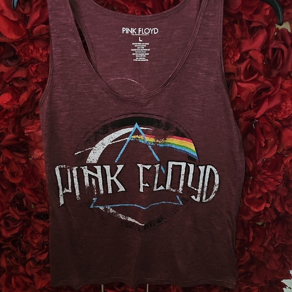 Pink Floyd Vintage Women's Burgundy Tank Top Size Large Like New